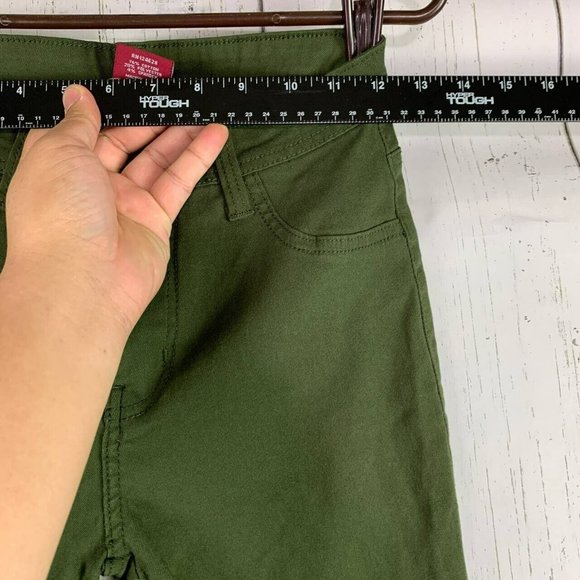 T&Y Large Skinny Fit Stretch Mid Rise‎ Green Jeans Pants Denim Women - Picture 5 of 9